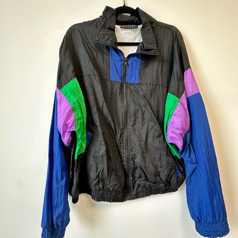 Vintage Equipment Multicolor Windbreaker Jacket
